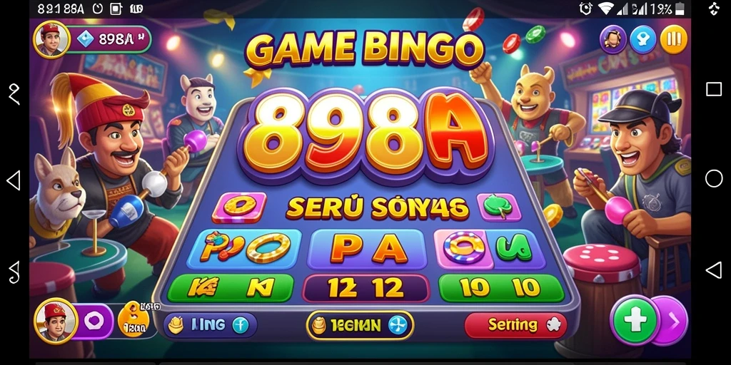 Screenshot gameplay Bingo di 898A menampilkan keramaian dan keseruan permainan.