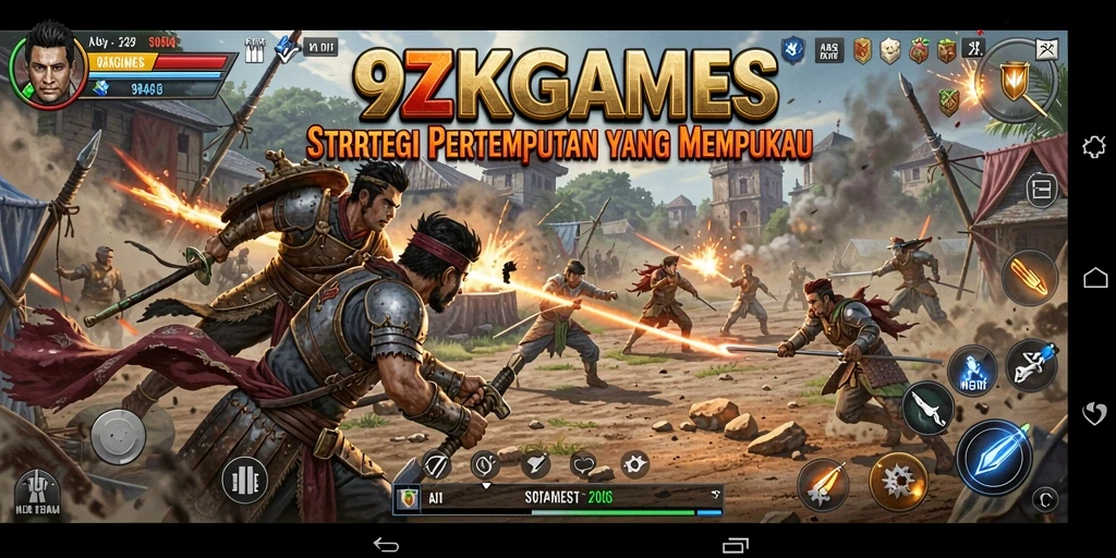 Tampilan aksinya yang mendebarkan dalam 9ZKGAMES.