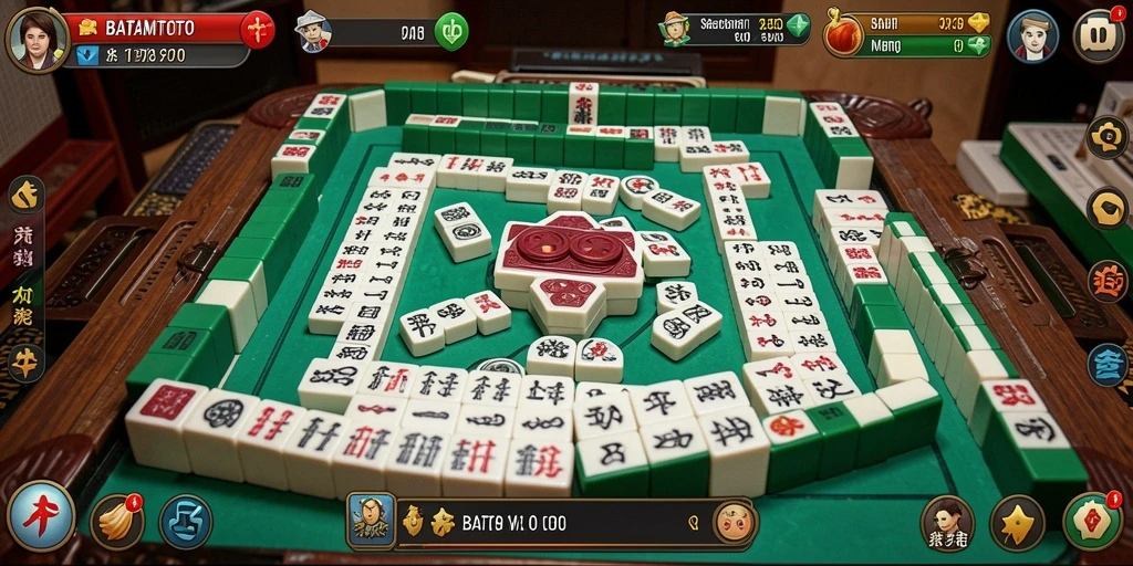 Tampilan gameplay seru dan menantang BATAMTOTO dalam permainan Mahjong.
