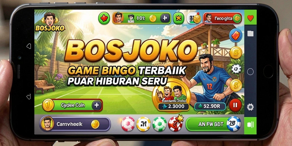Tampilan gameplay seru dalam aplikasi Bingo BOSJOKO.