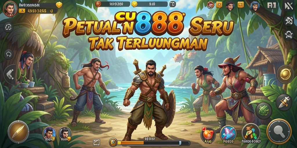 Screenshot menampilkan gameplay mendebarkan di dalam CU888.