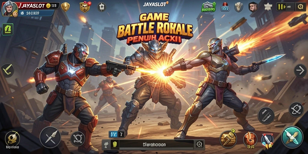 Tangkapan layar utama JAYASLOT memperlihatkan aksi Battle Royale mendebarkan.