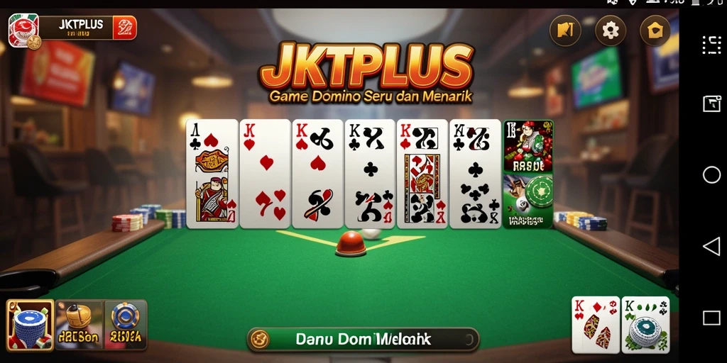 Tampilan gameplay Domino yang seru dan interaktif dari JKTPLUS.
