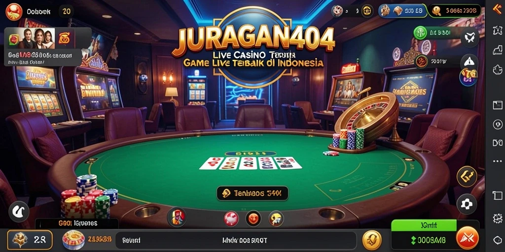 Tampilan gameplay Live Casino JURAGAN404 yang mengasyikkan dan interaktif.
