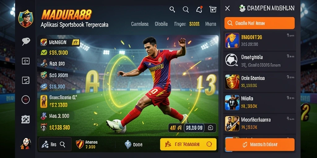 Tampilan menarik dari gameplay taruhan olahraga di MADURA88.