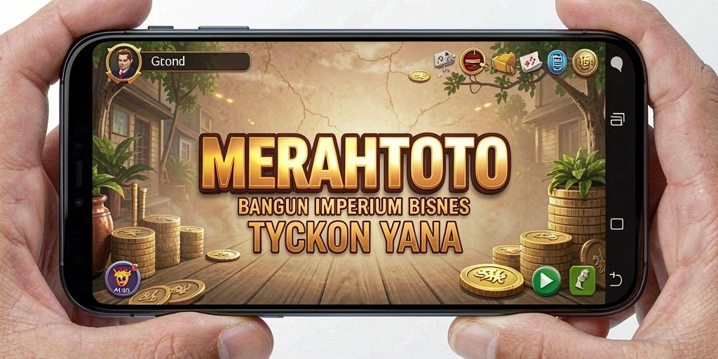 Screenshot gameplay MERAHTOTO menunjukkan aksi membangun bisnis Tycoon.