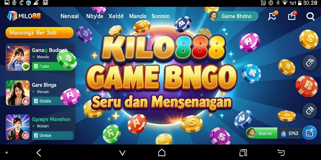 Tampilan gameplay seru aplikasi Bingo MILO88.