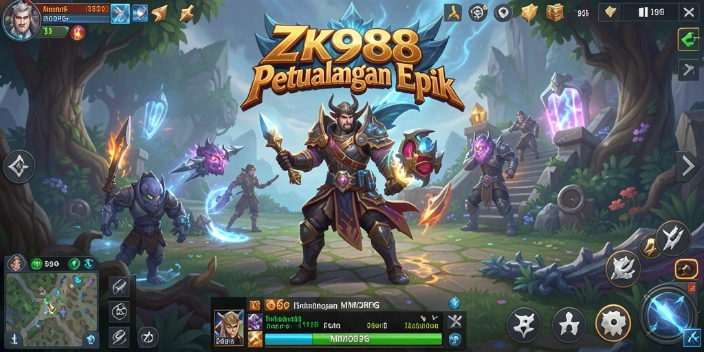 Tampilan gameplay seru dalam dunia fantasi ZK988.